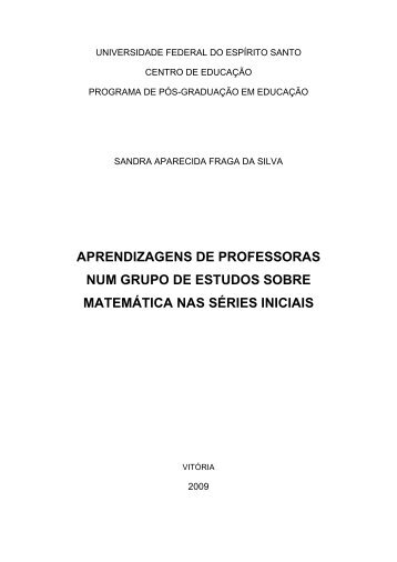 aprendizagens de professoras num grupo de estudos sobre ... - PPGE