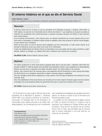 El entorno histórico en el que se dio el Servicio Social