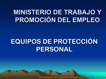 EQUIPO DE PROTECCION PERSONAL - educapalimentos.org