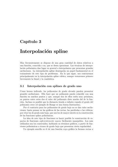 Interpolación spline