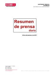 RESUMEN DE PRENSA - Comisiones Obreras de Madrid
