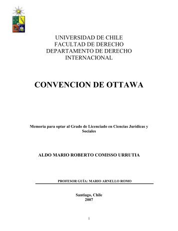 CONVENCION DE OTTAWA - Tesis Electrónicas Universidad de Chile