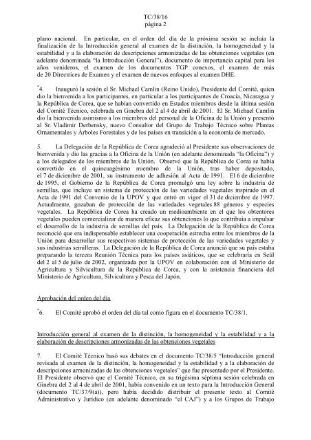 COMITÉ TÉCNICO Trigésima octava sesión Ginebra, 15 a 17 de ...