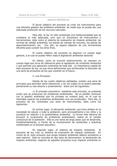 Historia de la Ley Nº 19.300 Bases del Medio Ambiente. - Ley Chile