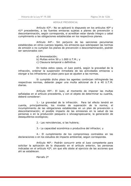 Historia de la Ley Nº 19.300 Bases del Medio Ambiente. - Ley Chile