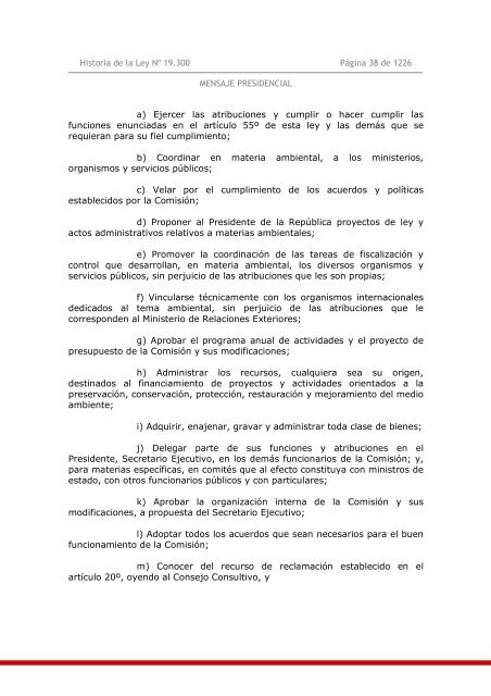 Historia de la Ley Nº 19.300 Bases del Medio Ambiente. - Ley Chile