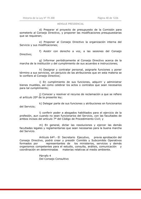 Historia de la Ley Nº 19.300 Bases del Medio Ambiente. - Ley Chile