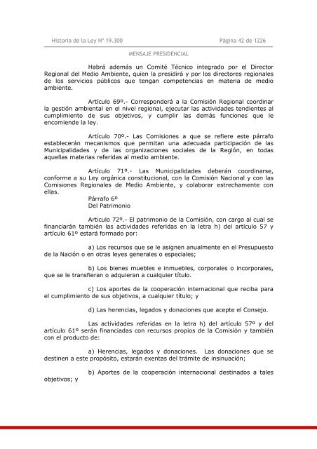 Historia de la Ley Nº 19.300 Bases del Medio Ambiente. - Ley Chile