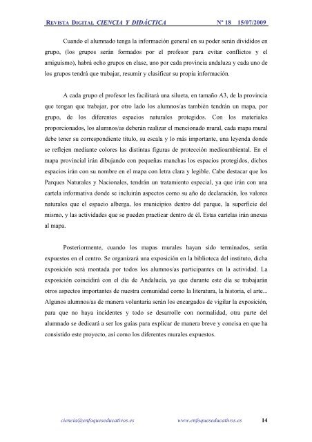 Nº18 15/07/2009 - enfoqueseducativos.es