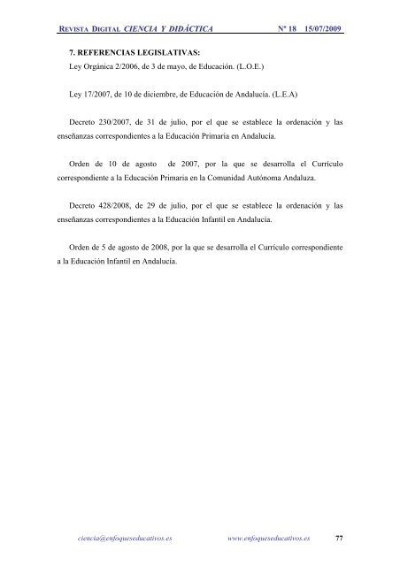 Nº18 15/07/2009 - enfoqueseducativos.es