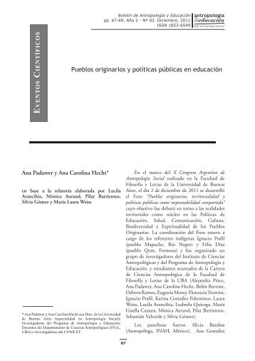 Pueblos originarios y políticas públicas en educación - Instituto de ...