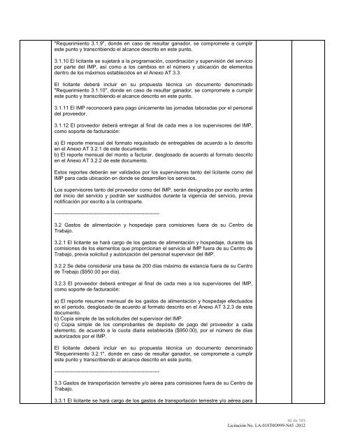 modelo de convocatoria a la licitacion publica nacional - Instituto ...