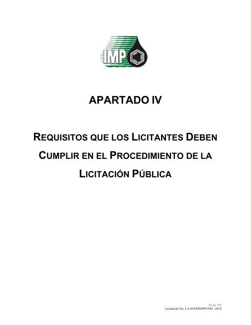 modelo de convocatoria a la licitacion publica nacional - Instituto ...