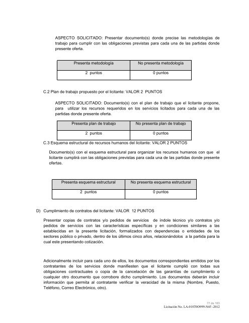 modelo de convocatoria a la licitacion publica nacional - Instituto ...