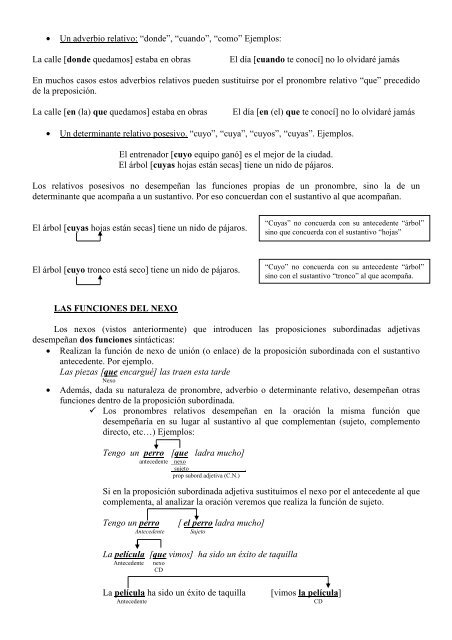 Proposiciones subordinadas adjetivas o de relativo - IES Pedro de ...