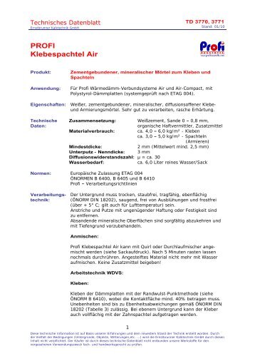 Technisches Datenblatt, PDF, 20,32 kB - Ernstbrunner Kalktechnik ...