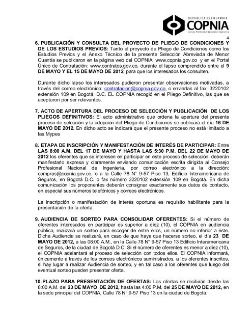 consejo profesional nacional de ingeniería nit 800.214.417 ... - Copnia