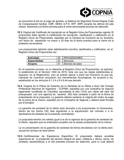 consejo profesional nacional de ingeniería nit 800.214.417 ... - Copnia