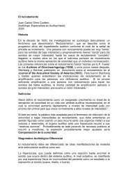 El reclutamiento coclear - Clínicas de la Audición