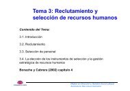 Tema 3: Reclutamiento y selección de recursos humanos