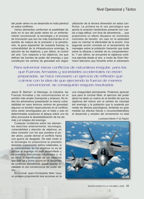 revista ejército nº 816 abril 2009 - Portal de Cultura de Defensa ...