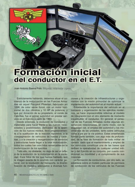 revista ejército nº 816 abril 2009 - Portal de Cultura de Defensa ...