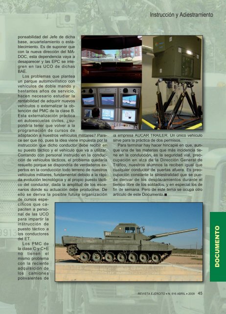 revista ejército nº 816 abril 2009 - Portal de Cultura de Defensa ...