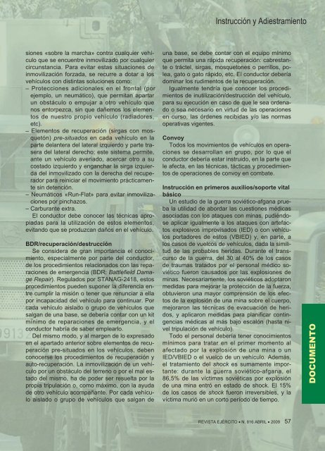 revista ejército nº 816 abril 2009 - Portal de Cultura de Defensa ...