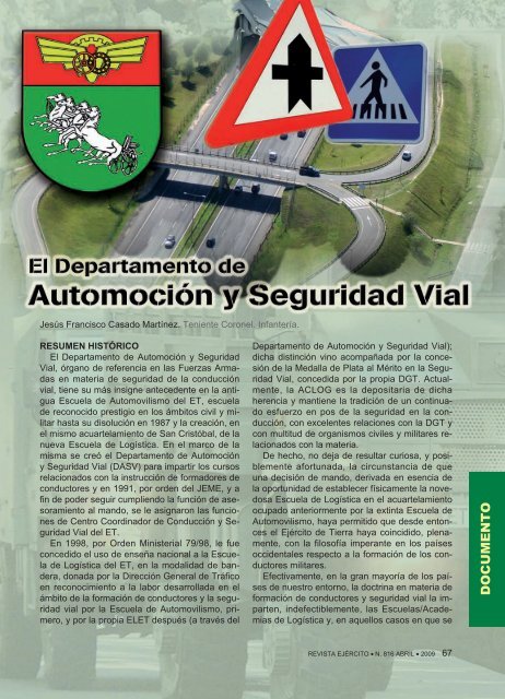 revista ejército nº 816 abril 2009 - Portal de Cultura de Defensa ...