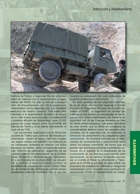 revista ejército nº 816 abril 2009 - Portal de Cultura de Defensa ...