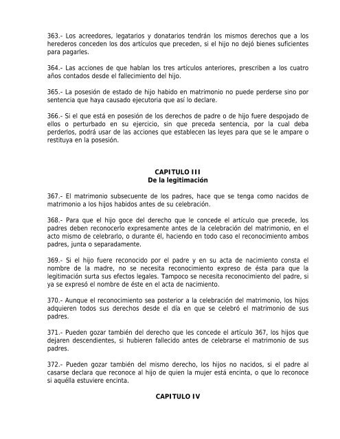 LEGISLACION MEXICANA - Orden Jurídico Nacional
