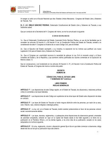 codigo civil para el estado libre y soberano de tlaxcala - INAFED