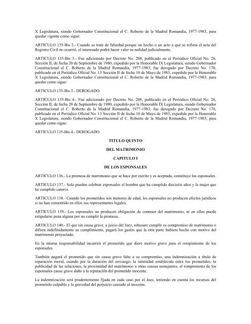 codigo civil para el estado de - Gobierno del Estado de Baja California