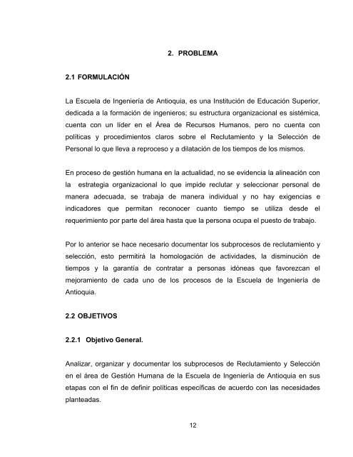 propuesta de modelo para el reclutamiento y selección - Institución ...