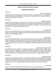 Código Civil para el Estado de Tabasco. - Secretaría de Educación ...