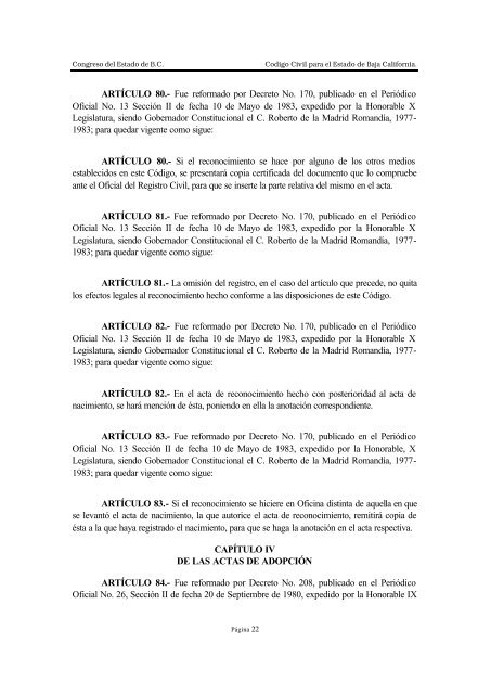 codigo civil para el estado de baja california - Testamentos