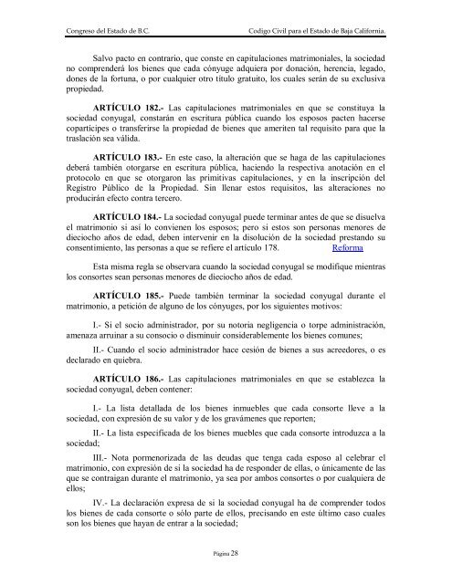 Codigo Civil para el Estado de Baja California