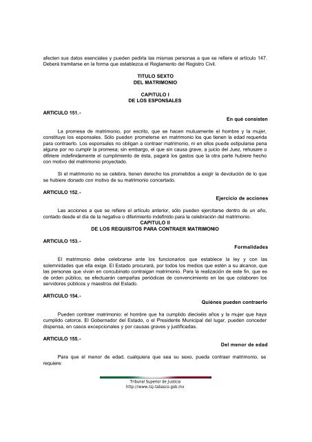 codigo civil del estado de Tabasco