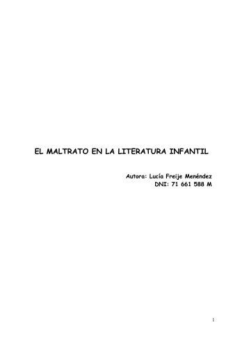 EL MALTRATO EN LA LITERATURA INFANTIL - Eduinnova