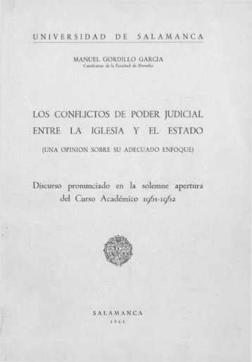 LOS CONFLICTOS DE PODER JUDICIAL ENTRE LA IGLESIA Y EL ...