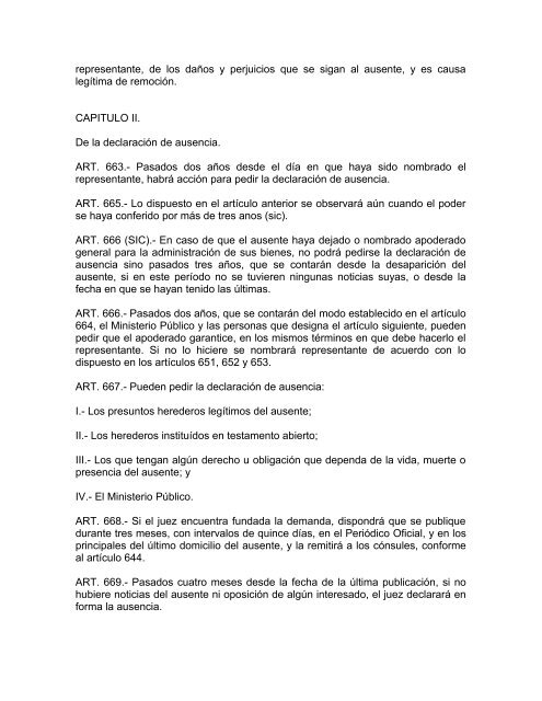 CODIGO CIVIL ULTIMA REFORMA PUBLICADA EN EL PERIODICO ...