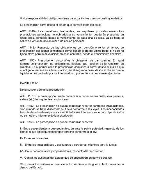 CODIGO CIVIL ULTIMA REFORMA PUBLICADA EN EL PERIODICO ...