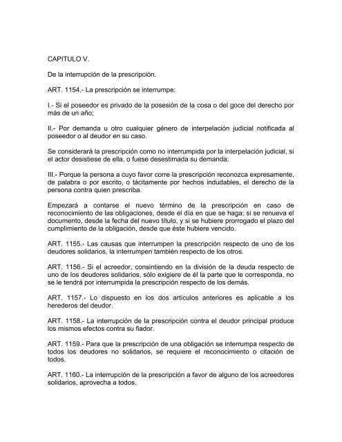 CODIGO CIVIL ULTIMA REFORMA PUBLICADA EN EL PERIODICO ...