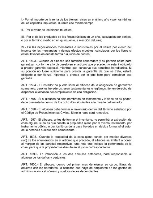 CODIGO CIVIL ULTIMA REFORMA PUBLICADA EN EL PERIODICO ...