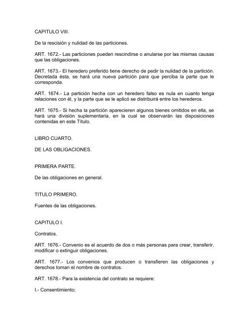 CODIGO CIVIL ULTIMA REFORMA PUBLICADA EN EL PERIODICO ...