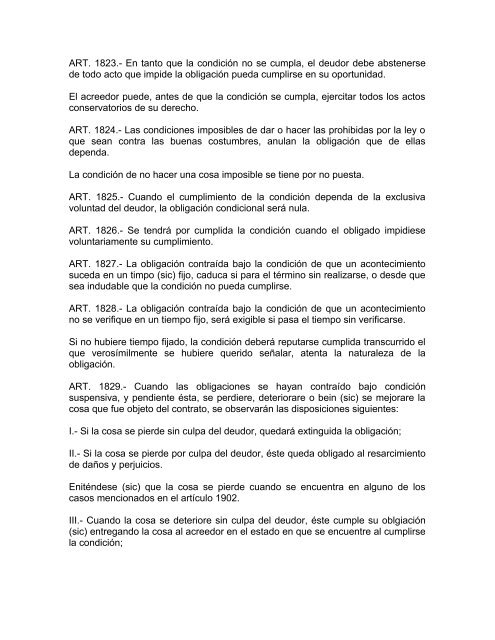 CODIGO CIVIL ULTIMA REFORMA PUBLICADA EN EL PERIODICO ...