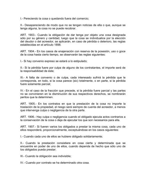 CODIGO CIVIL ULTIMA REFORMA PUBLICADA EN EL PERIODICO ...