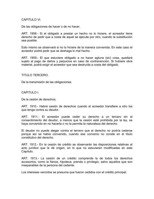 CODIGO CIVIL ULTIMA REFORMA PUBLICADA EN EL PERIODICO ...