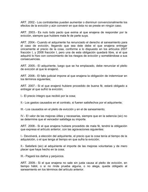 CODIGO CIVIL ULTIMA REFORMA PUBLICADA EN EL PERIODICO ...