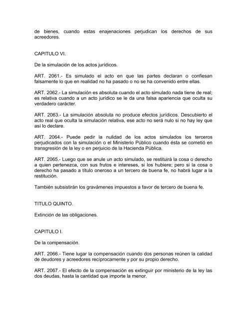 CODIGO CIVIL ULTIMA REFORMA PUBLICADA EN EL PERIODICO ...